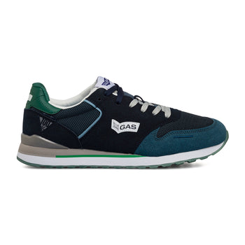 Sneakers blu navy da uomo con logo laterale Gas Alba, Sneakers Uomo, SKU m114002358, Immagine 0